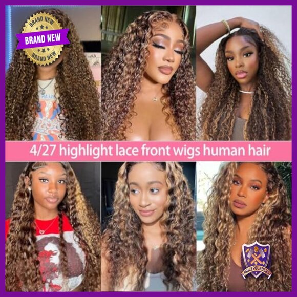 13x6 Full Lace Frontal Wig Human Hair Deep Wave 22 Inch Glueless